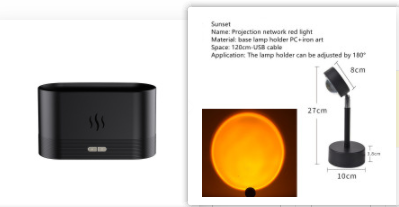 Air Humidifier with Flame Light