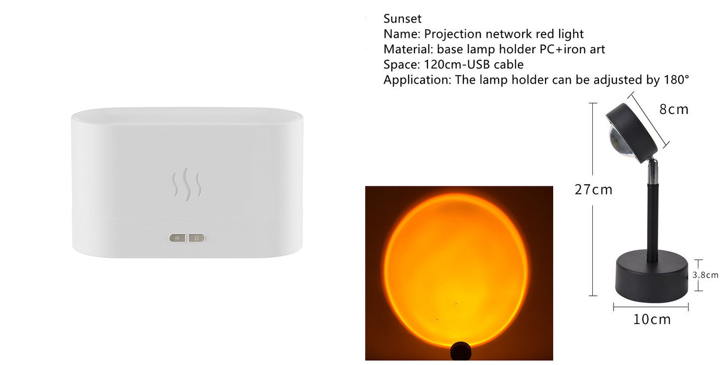 Air Humidifier with Flame Light