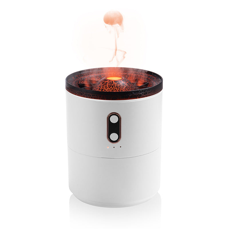 Air Humidifier with Volcanic Flame