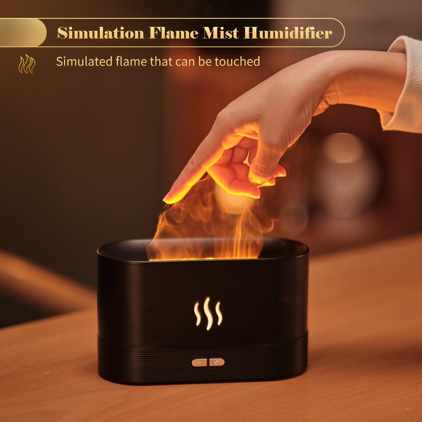 Air Humidifier with Flame Light
