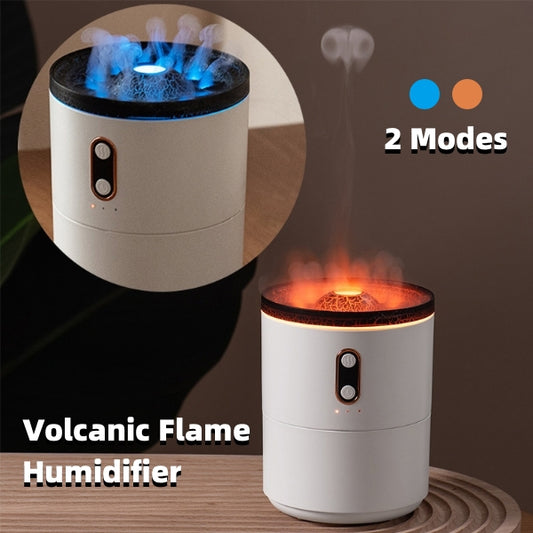 Air Humidifier with Volcanic Flame